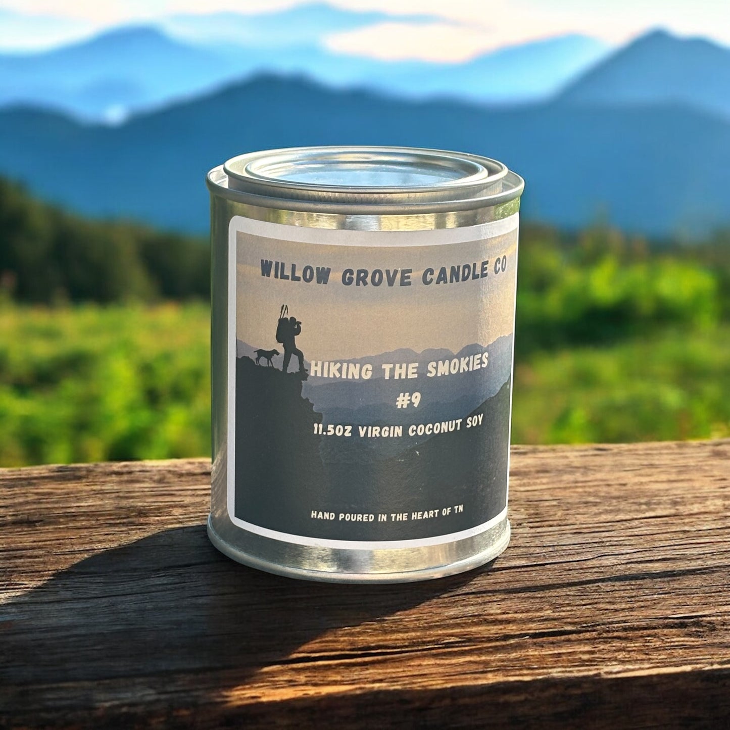 Hiking the Smokies--Paint can Candles