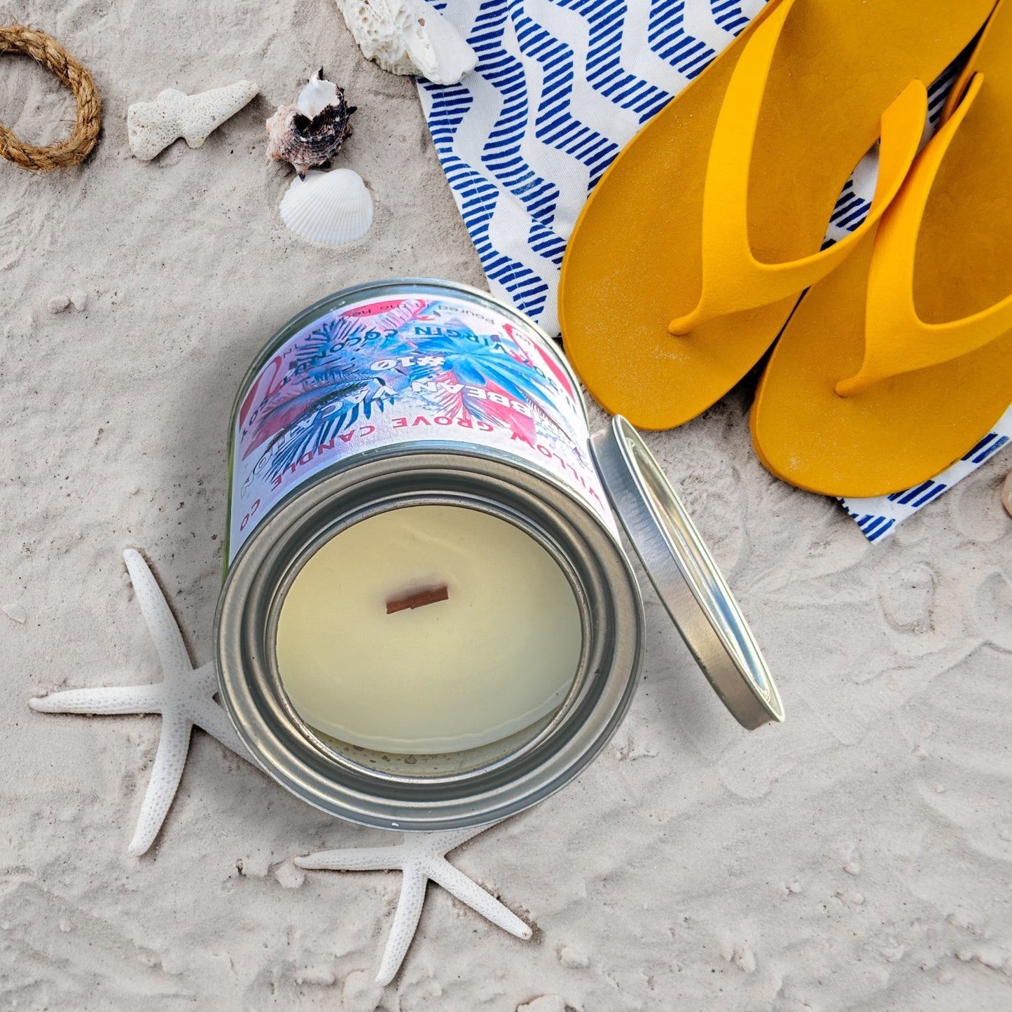 Caribbean Vacation--Paint can Candles