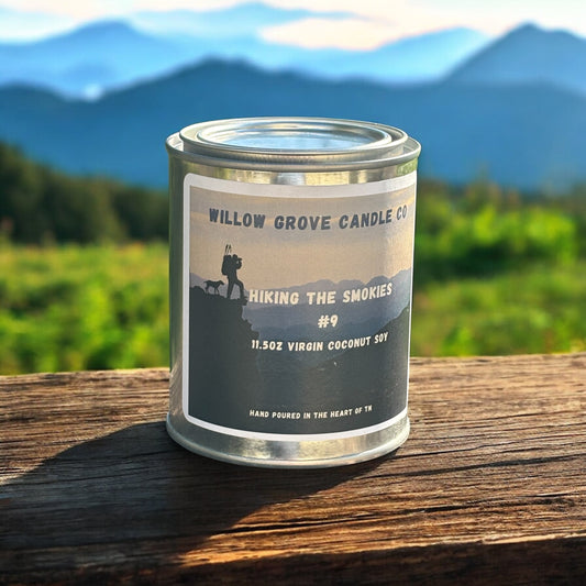 Hiking the Smokies--Paint can Candles